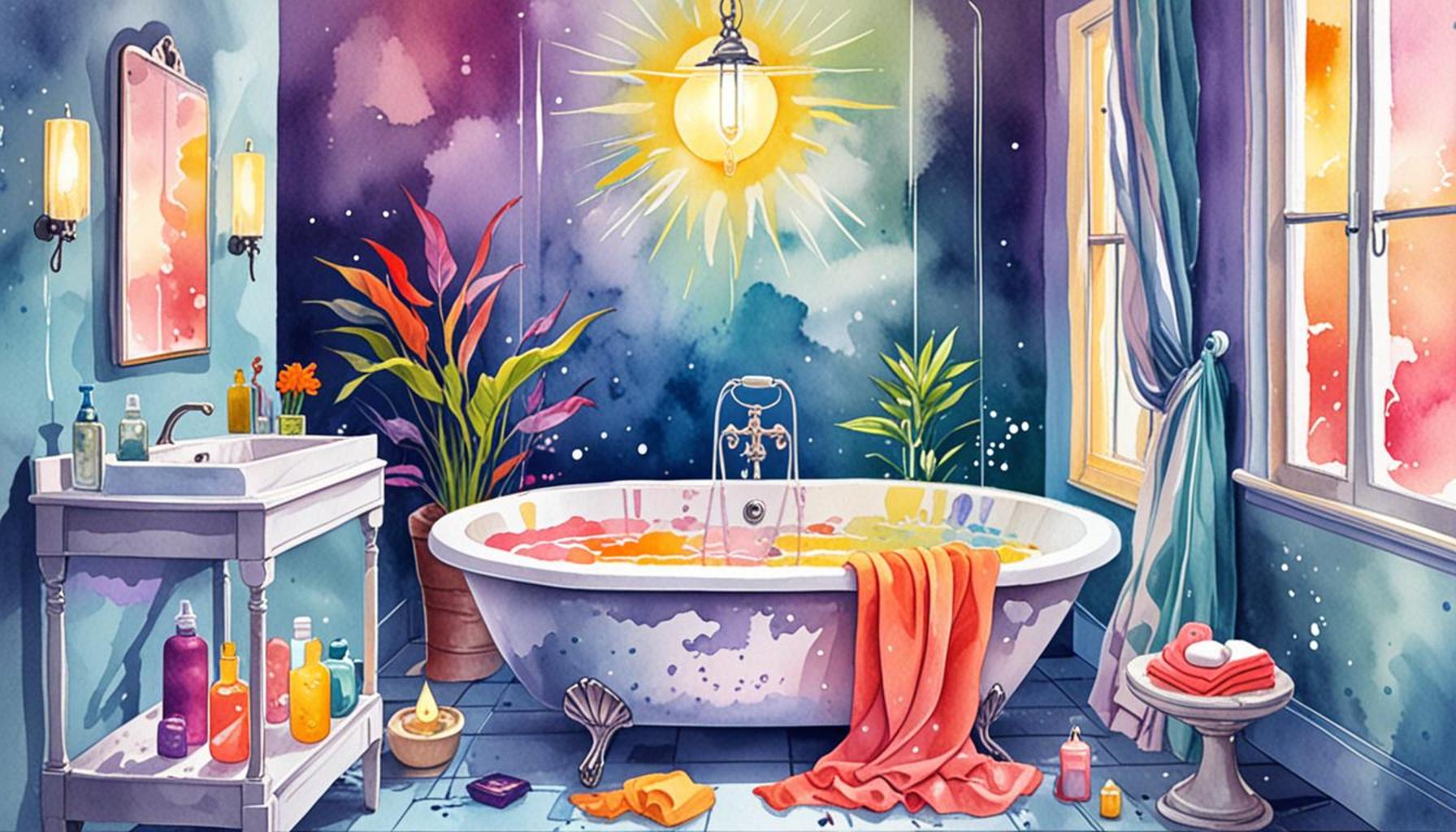 The Influence of Lighting and Colors in the Bath Environment for a Deeper Meditation