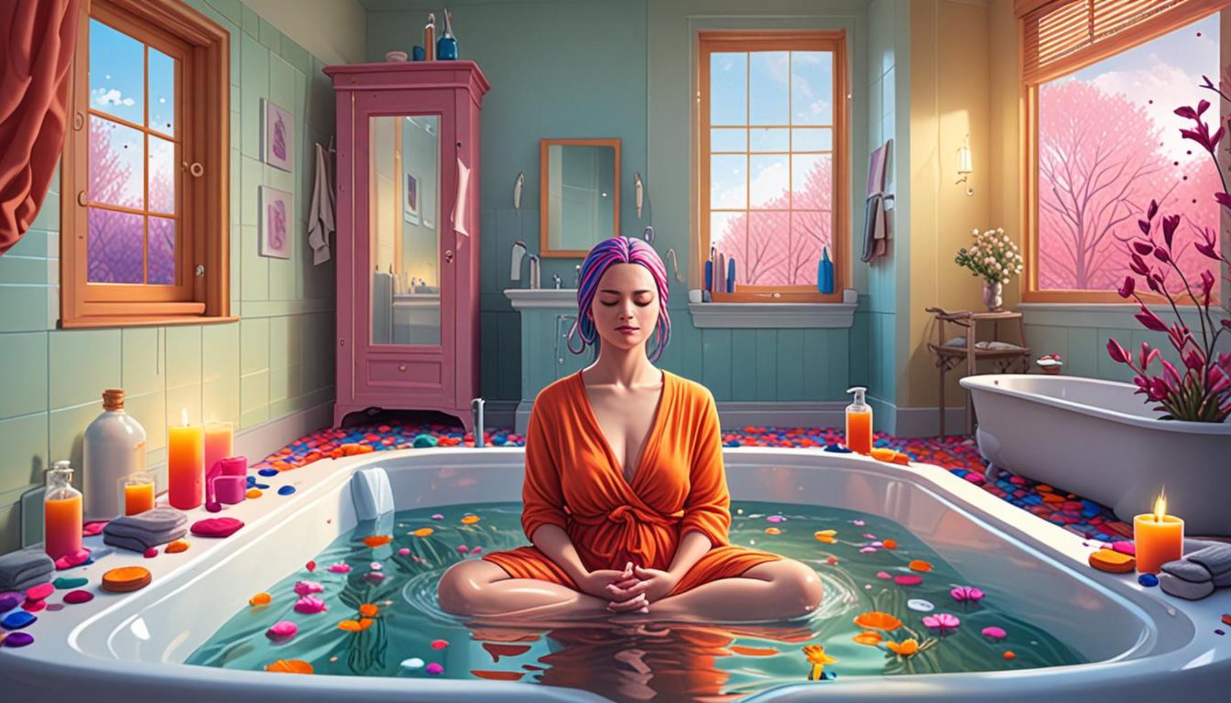 The Role of Visualization in Bath Meditation to Achieve Mental Clarity and Emotional Balance